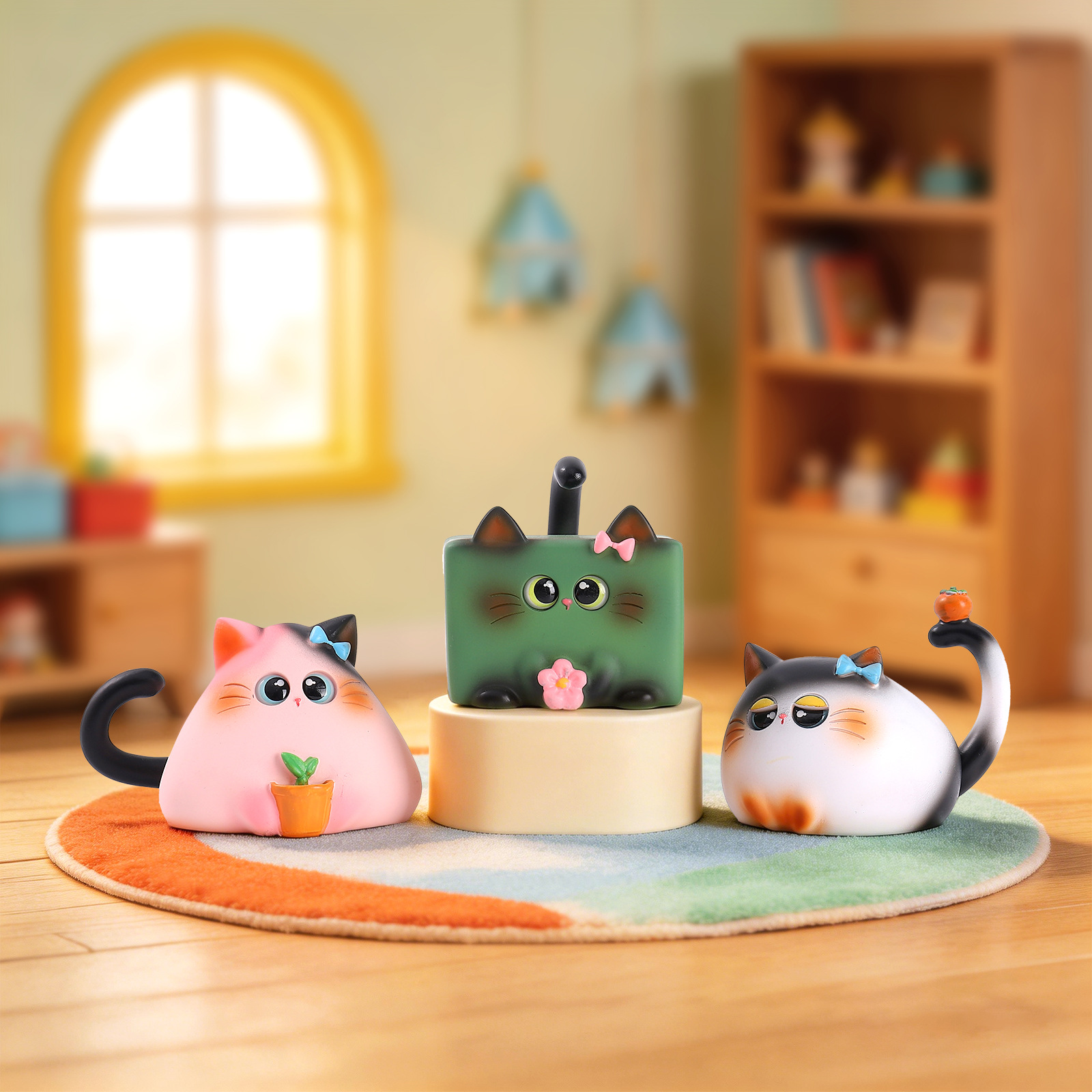 Figurine de chat en résine pou - Office Furniture Used avis et prix